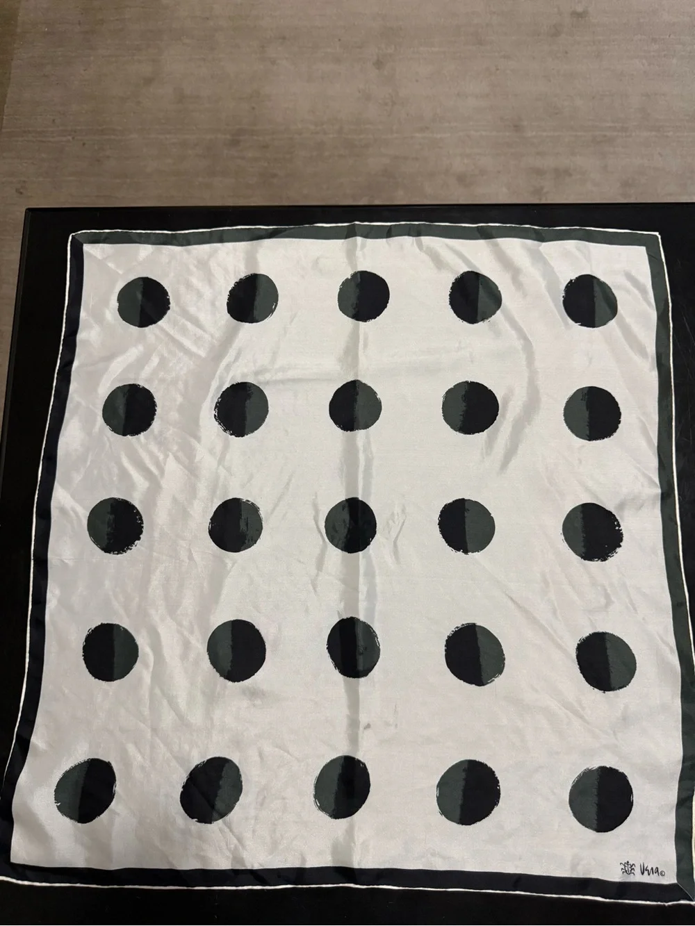 Vera Neumann Square Polka Dot Silk Blend Scarf
